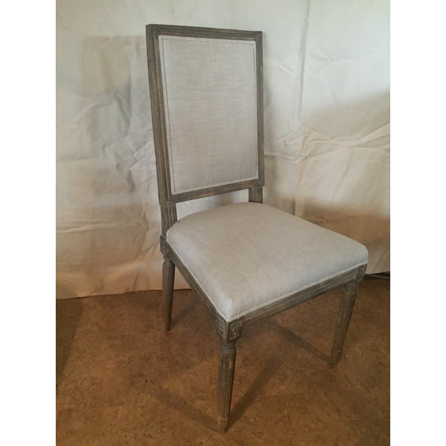 Final Markdown Restoration Hardware French Square Linen Dining Chairs