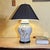 Late 20th Century Chinese Chinoiserie Porcelain Table Lamp With Relief Floral Motif & Black Shade, 30"h For Sale - Image 18 of 18