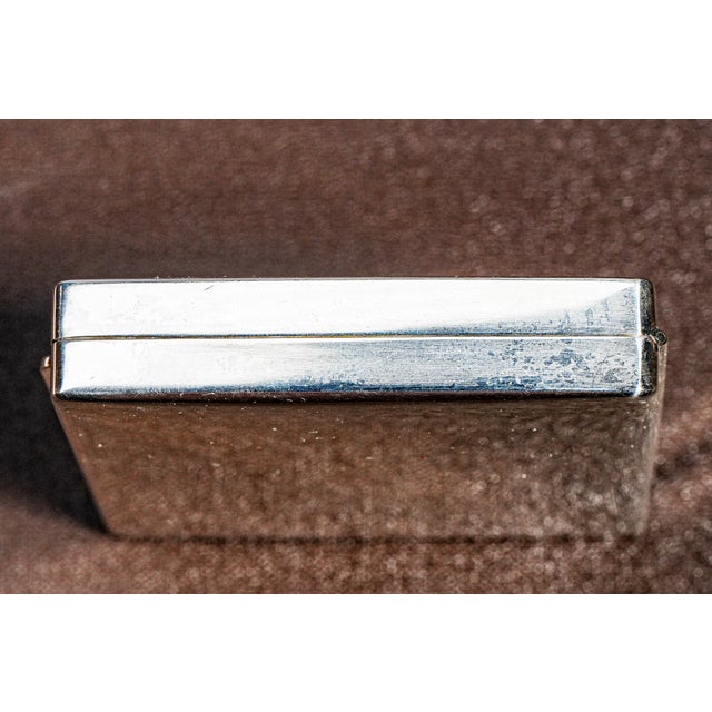 Beautiful Heavy Antique Sterling Silver Jewelry Pill Trinket Desk Box Home Decor For Sale - Image 9 of 10