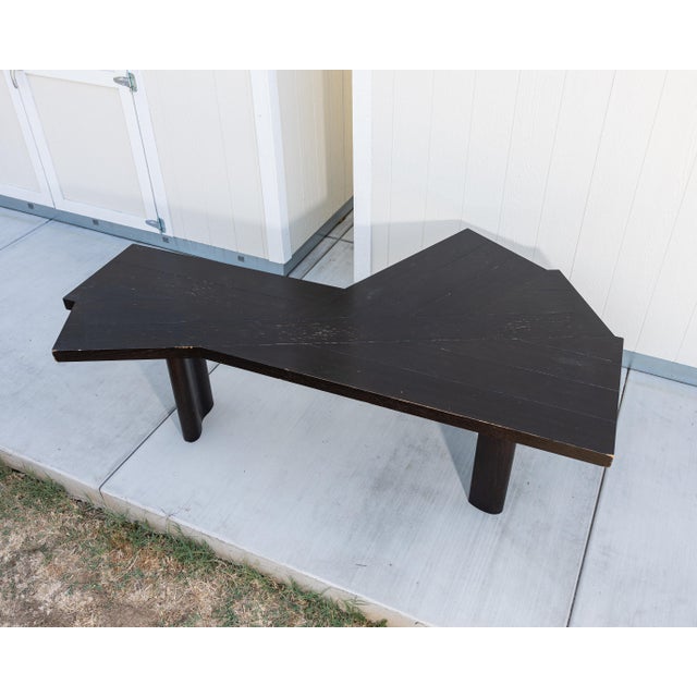 Authentic 511 Ventaglio table designed by Charlotte Perriand in 1972 and produced by Cassina as part of its iMaestri...