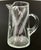 Art Deco Mid 20th Century Art Deco Hand Cut and Slightly Frosted Pitcher and Seven Tall Drinking Glasses - 8 pcs For Sale - Image 3 of 6