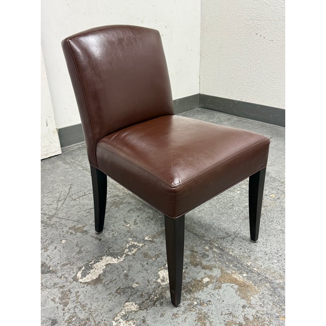 Contemporary Marco Furniture Leather Side Chair For Sale - Image 3 of 12