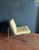 A beautiful, rare lounge chair with a chromed steel base and beige colored leather upholstery. The Kyoto SZ07 lounge chair...