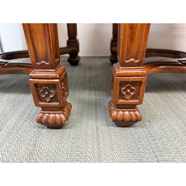 Charles Pollock Reproductions Carved Wood High-Back Armchairs, Pair For Sale In San Francisco - Image 6 of 12