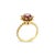 Medium Ruby Tulip Ring 14k Yellow Gold, Size 4 For Sale - Image 4 of 4