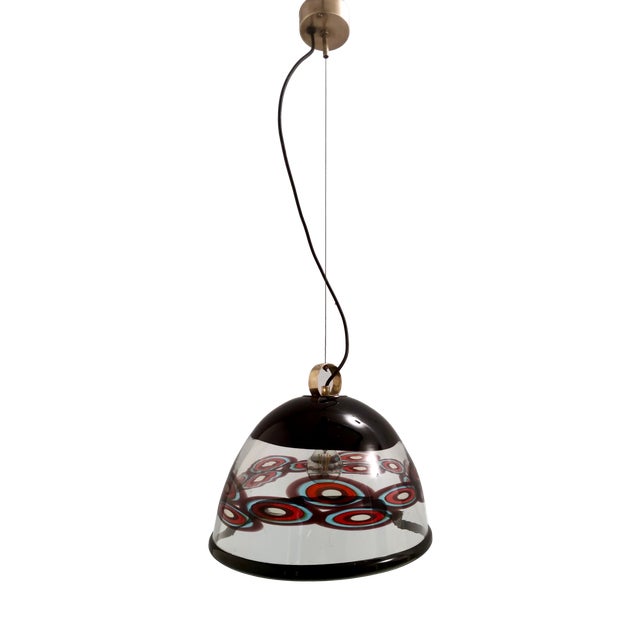 Vintage Murano Glass Pendant Light by Angelo Barovier for Barovier & Toso, 1960s For Sale