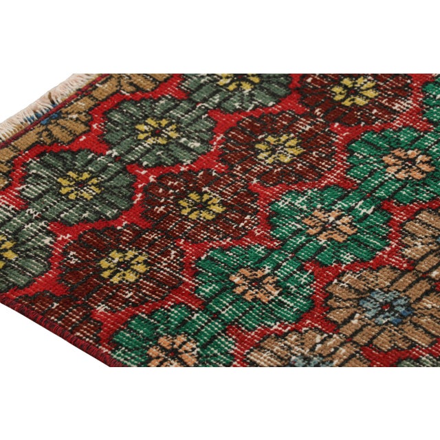 Vintage Zeki Múren Runner in Red, With Colorful Floral Patterns From Rug & Kilim For Sale In New York - Image 6 of 7