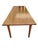 Solid elm farmhouse table, varnished finish, 64 cm high under the apron, French made in the 1950s, dowels for assembly,...