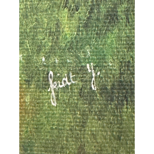 Post Impressionist Antique 1921 European Landscape Oil Painting, Van Gogh Inspired Impasto For Sale - Image 3 of 4