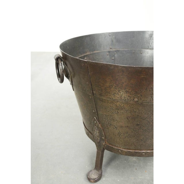 Metal Copper Kettle for Firewood For Sale - Image 7 of 9