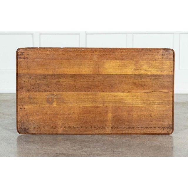 American Oak Folding Work Table For Sale - Image 5 of 17