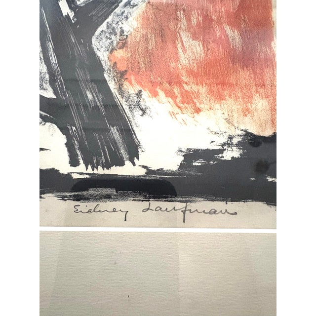 Sidney Laufman Red Sky Lithograph in Original Frame For Sale - Image 4 of 4