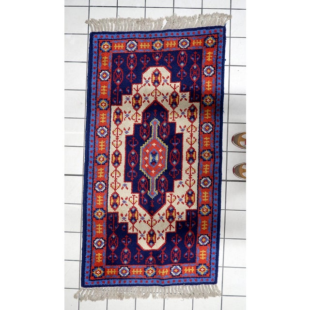 1950s, Vintage French Savonnerie Rug 3.1' X 5.8' For Sale - Image 13 of 13