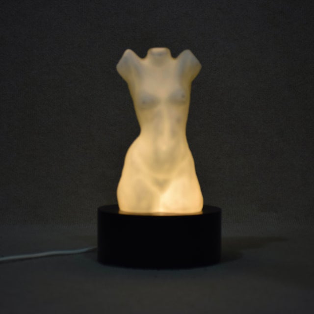 Table Lamp by Paul Kedelv for Flygsfors Glasverk, Sweden, 1950s, in Flawless conditions. Designed 1950 to 1959 This piece...