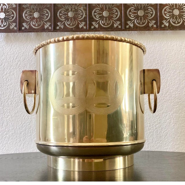 Excellent Pre-Owned Condition. This lovely cachepot was made sometime in the late mid-century in Hong Kong. Did you know...
