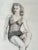 A wonderful drawing of a female figure. Done for a college art class in 1944 by Pat Muir. Pencil on paper. Unframed....