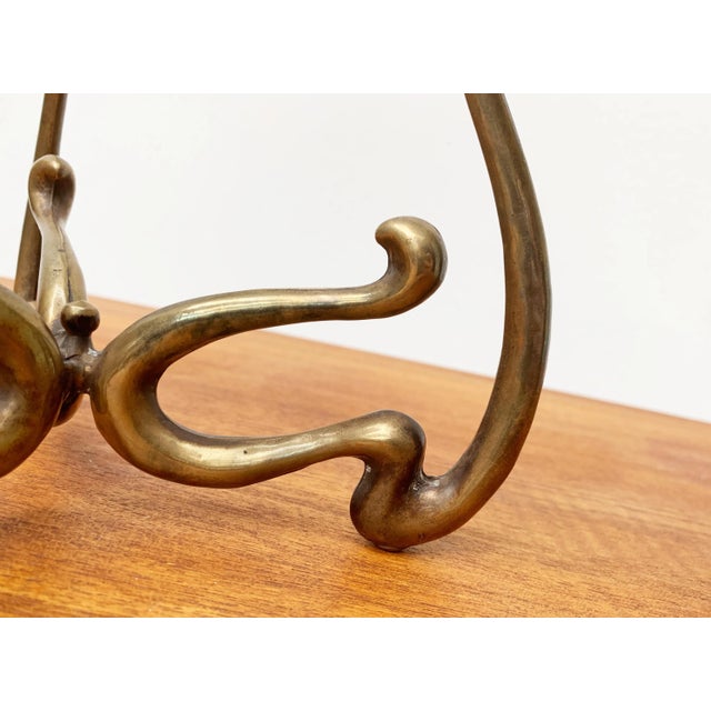 Vintage Brutalist Floral Metal Candleholder For Sale - Image 12 of 18