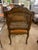 Pair of Velvet Upholstered French Cane Back Armchairs For Sale - Image 10 of 10