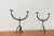 Brutalist Wrought Iron Candleholders, 1960s, Set of 2, in Very Good conditions. Designed 1960 to 1969