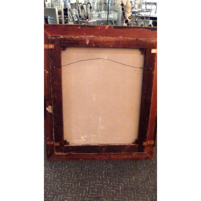 Wood Original Antique 19th Century Oil Painting Portrait of an Aristocratic Lady For Sale - Image 7 of 8