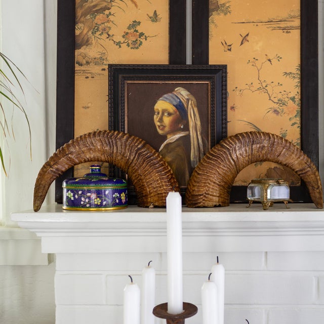 Portrait Oil Painting Girl With a Pearl Earring After Johannes Vermeer For Sale - Image 10 of 12