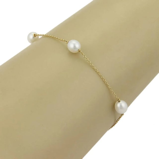 Tiffany and Co. Tiffany & Co. Elsa Peretti Pearls by the Yard 18k Yellow Gold Bracelet For Sale - Image 4 of 4
