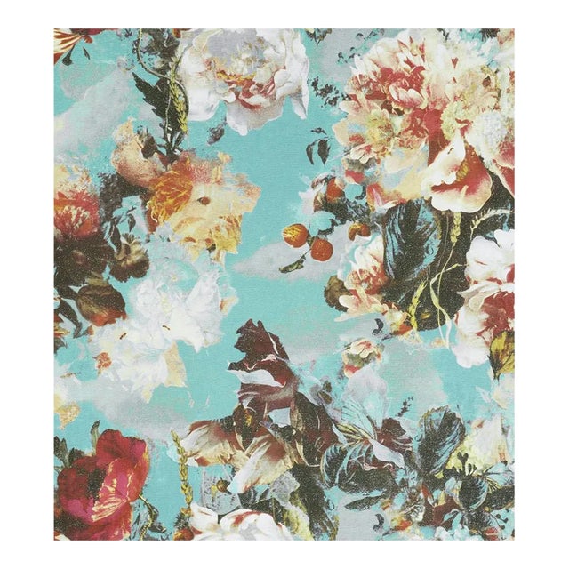 Sample - Jean Paul Gaultier for The House of Scalamandr�� Flamboyant Wallcovering, Bleuet For Sale