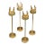 1960s Swedish Modernist Tall Brass Candlesticks After Pierre Forsell for Skultuna - Set 4 For Sale