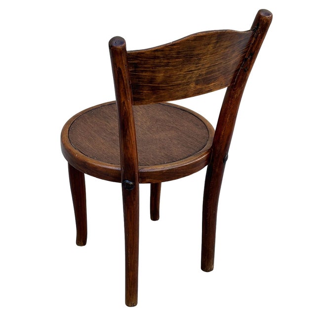 Early 20th Century Vienna Secession Sculpted Oak Side Chair W/ Carved Backrest, Attributed to Jacob & Josef Kohn For Sale In Los Angeles - Image 6 of 6