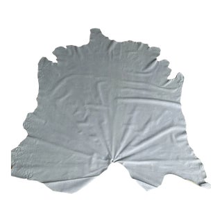 Light Gray Faux Shagreen Leather Hide For Sale