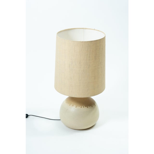 Ceramic Table Lamp with Fabric Shade by Krösselbach, 1970s For Sale - Image 6 of 6