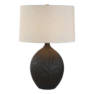 Levee Satin Black Table Lamp For Sale