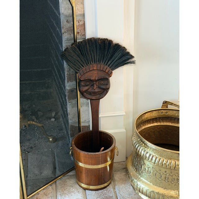 1900 - 1909 Folk Art Carved Wood Hearth Brush - Biltmore Estate Industries For Sale - Image 5 of 12