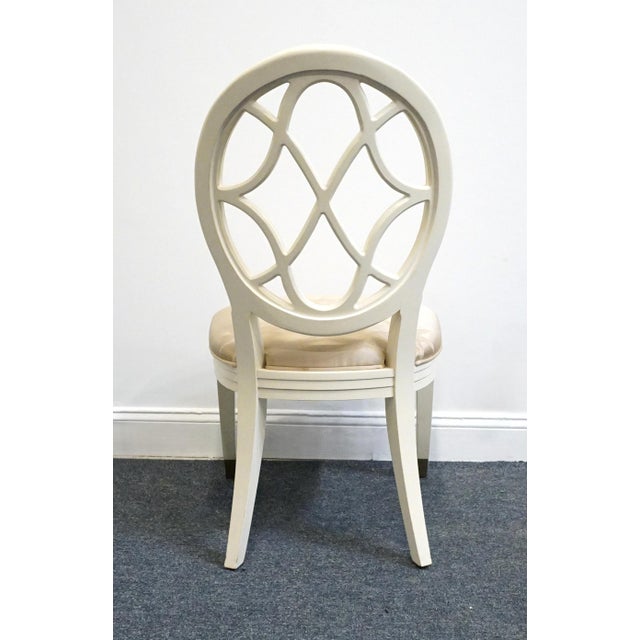 Century Furniture Villa Domain Collection Neoclassical Art Deco Maple Round Lattice Back Dining Side Chair 341-511 For Sale In Kansas City - Image 6 of 10