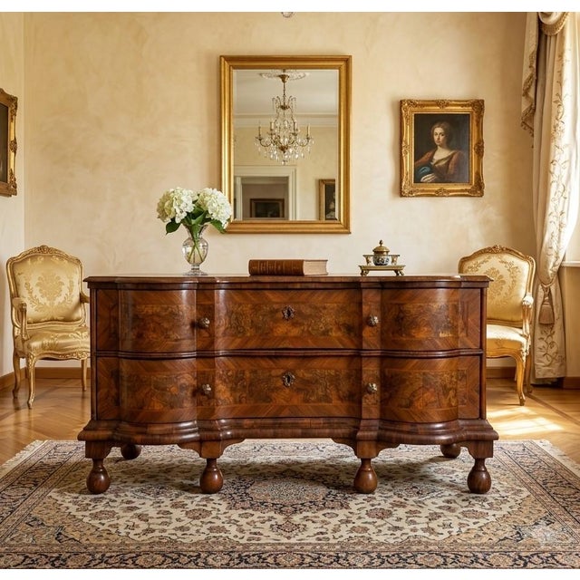 Ferrarese Chest of Drawers in Walnut Burl, 1720s For Sale - Image 12 of 13