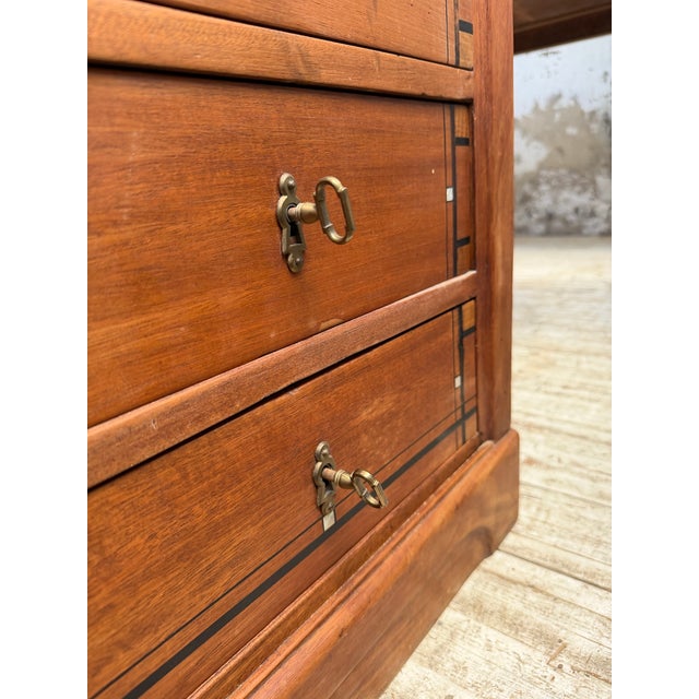 Antique Double-Sided Desk with Walnut Countertop, 1900s For Sale - Image 15 of 18