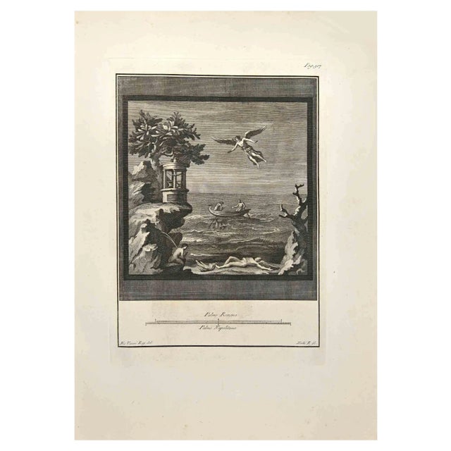 Niccolò Vanni, Ancient Roman Fresco, Etching, 18th Century For Sale