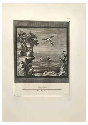 Niccolò Vanni, Ancient Roman Fresco, Etching, 18th Century