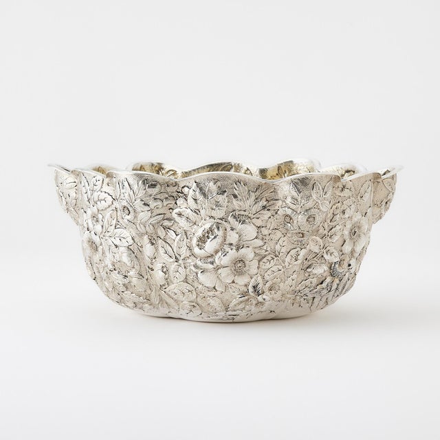 19th Century Sterling Silver Tableware Fruit Bowl Centerpiece by Whiting Co. For Sale - Image 9 of 9