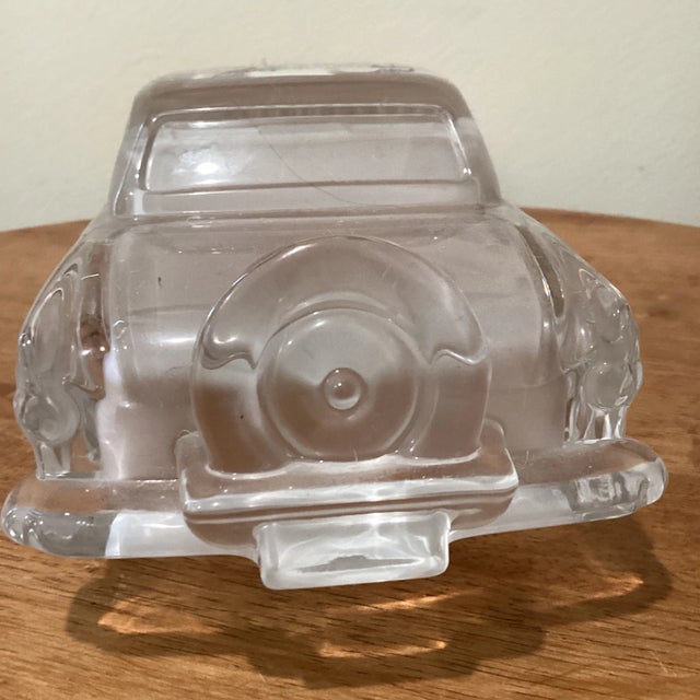 Mid 20th Century Hofbauer Frosted Crystal Glass Ford Thunderbird 1956s For Sale - Image 9 of 12