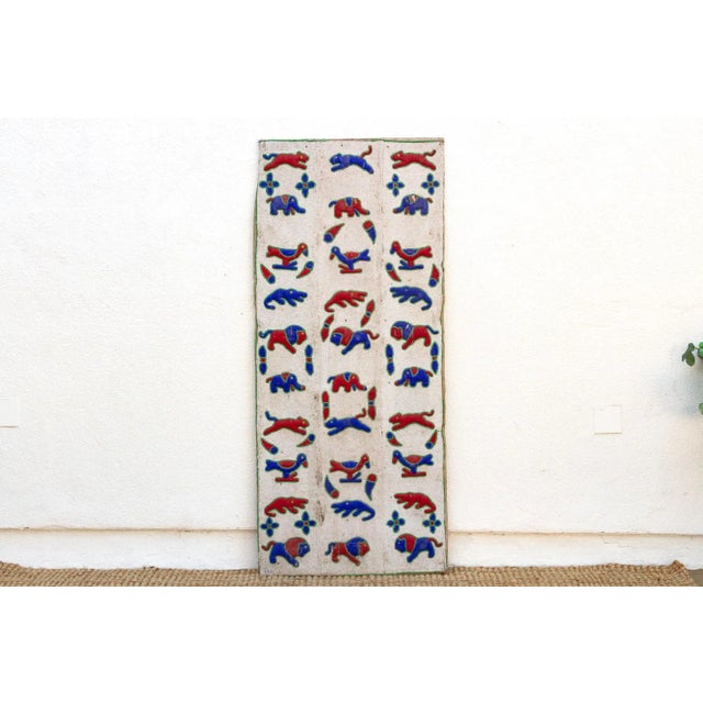 African Old Animal Kingdom African Beaded Panel For Sale - Image 3 of 11