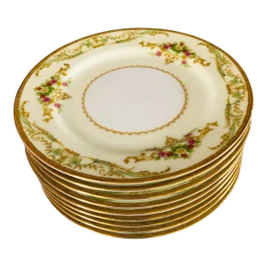 Vintage Noritake "M" Japan Bread Plates S/9