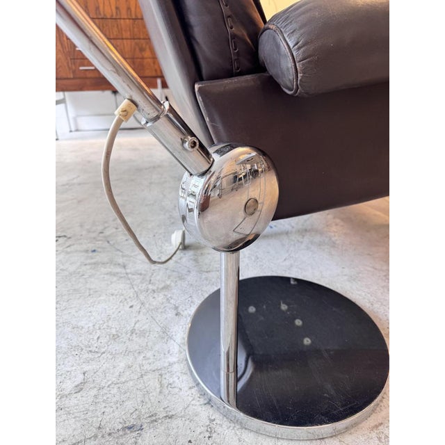 1970s Mid-Century Italian Adjustable Arc Lamp by Goffredo Reggiani for Reggiani with Shade fro Guzzini, 1970 For Sale - Image 5 of 9