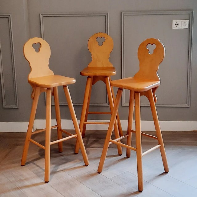 Tyrolean Style Bar Stools, 1990s, Set of 3 For Sale - Image 9 of 9