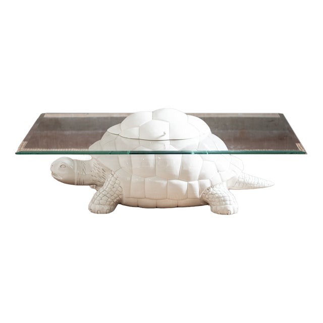 Turtle-Shaped Storage Coffee Table, 1980s For Sale