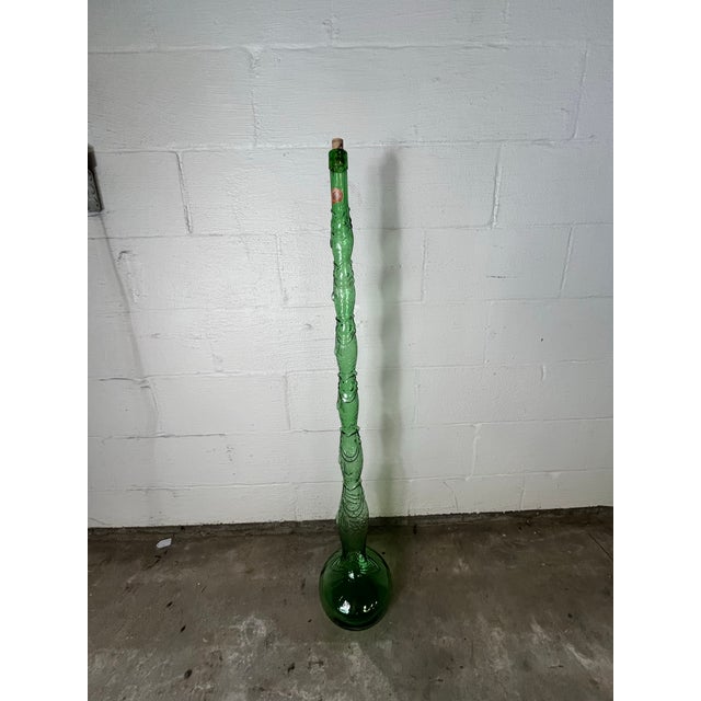 Mid-Century Modern Mid Century Chianti Bottle Fish Motif For Sale - Image 3 of 9