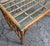 Late 20th Century 1970s Burnt Bamboo Console Table With Glass Top and Open Lattice Shelf For Sale - Image 5 of 5
