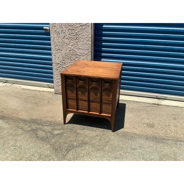 Mid-Century Modern Mid Century Solid Walnut Nightstand For Sale - Image 3 of 8