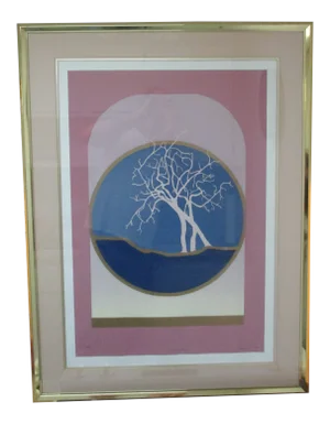 Late 20th Century "Morning Vigil" Abstract Serigraph by Bruce Capra, Framed