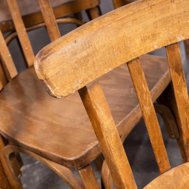 1950's Original French Warm Honey Café Dining Chairs - Mixed Selection. This listing is for one chair with the option to...